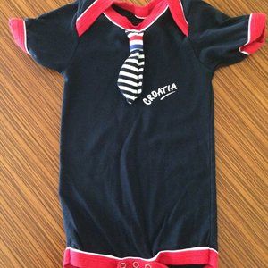 Croatia Onesie (18-24M) w/ attached tie
